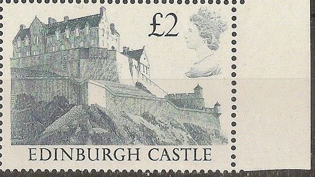 1988 GB - SG1412 £2.00 Edinburgh 1st Series Right Marginal MNH